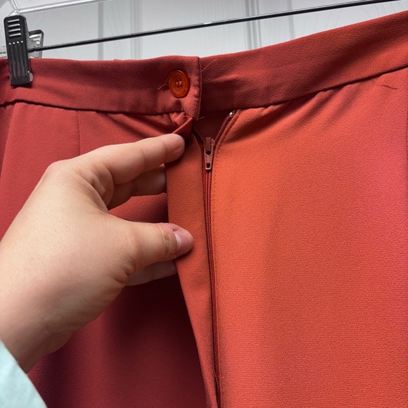 Vintage Jon Lawrence Rust Wide Leg Pants – Size 18W – Made in USA - Picture 4 of 11